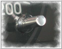 Mileage reset button, aluminium polished, Kia Sorento up to 2006