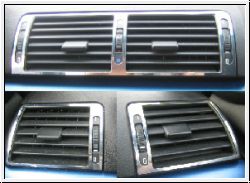 Blenden Lüftungswalzen Edelstahl Hochglanz poliert, BMW E46