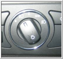 Ring für Lichtschalter Aluminium Chrom BMW E60, E61