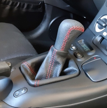 Schaltmanschette Echtleder Farbe nach Wahl